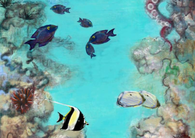 Coral Reef (angel fish detail)