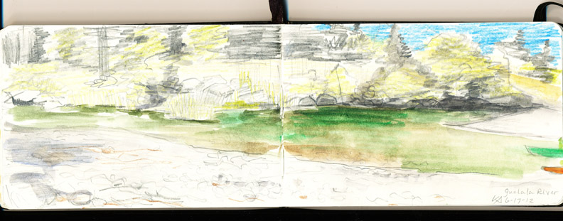 Out Sketching: the Gualala River